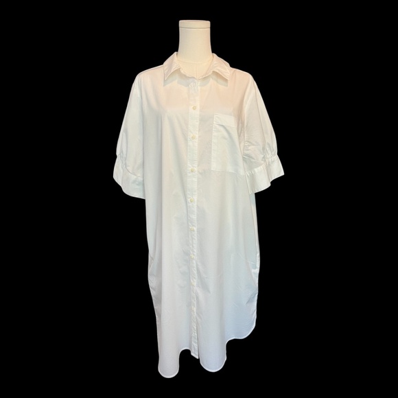 Old Navy Dresses & Skirts - 👗 EUC OLD NAVY White Button Up Shirt Dress | Size XL